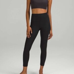 Lululemon Align Ribbed High-rise Black Leggings 25”